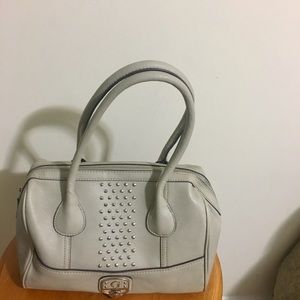 Guess Metal Studded Leather Satchel Purse
